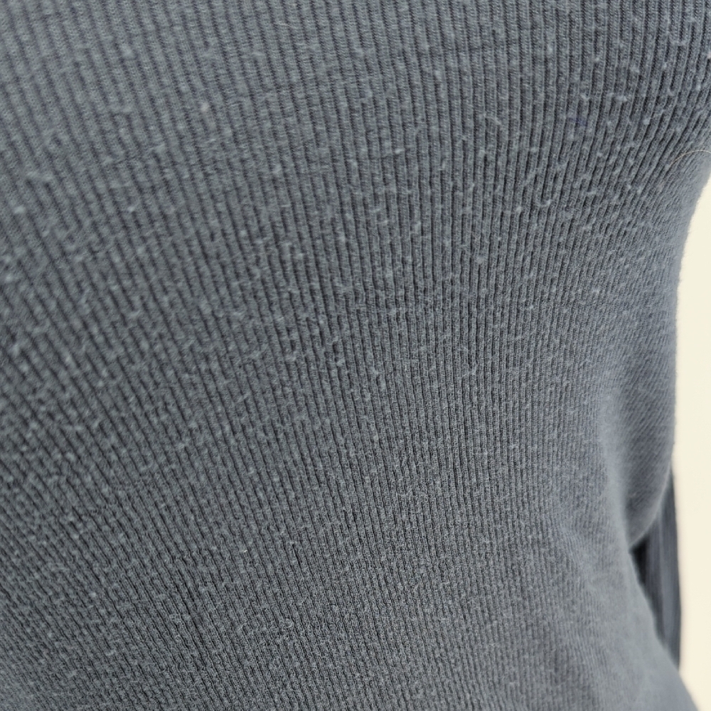 Gap Turtleneck Ribbed Knit Top Blue size XSmall preppy classic Business casual - Picture 5 of 5